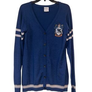 Harry Potter Ravenclaw Cardigan Sweater | Bioworld | Navy & White | Size L